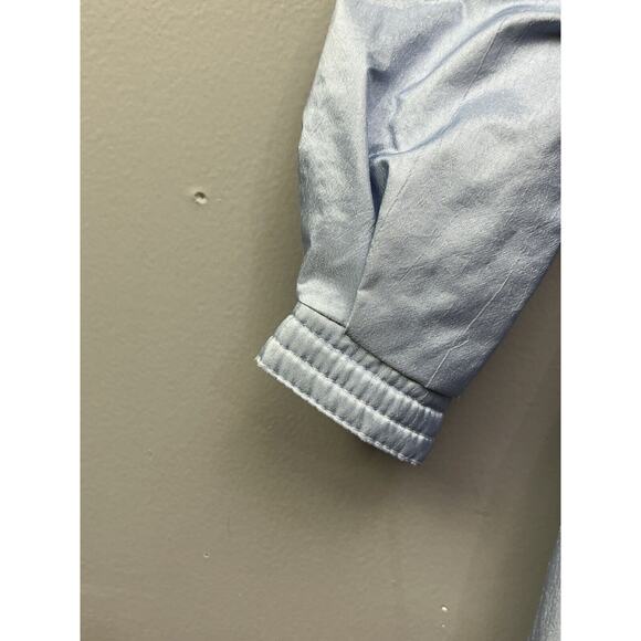 Vintage Rothschild Blue Trench Coat Polyester Girls 12 Month Pleated - Picture 4 of 6